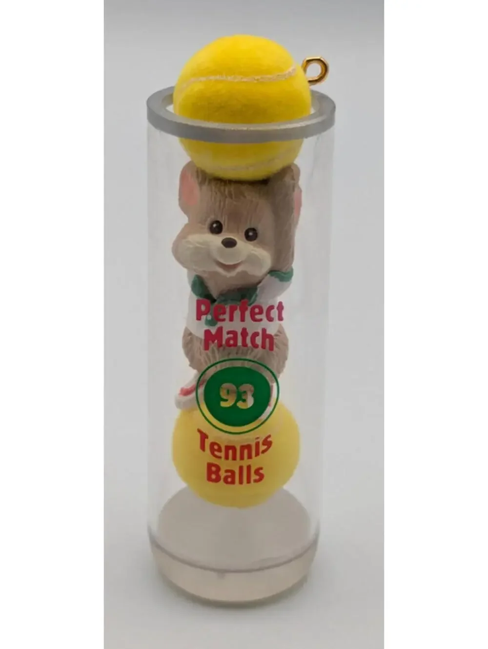 Hallmark Keepsake Perfect Match 1993, Mouse in Tennis Ball Container Ornament